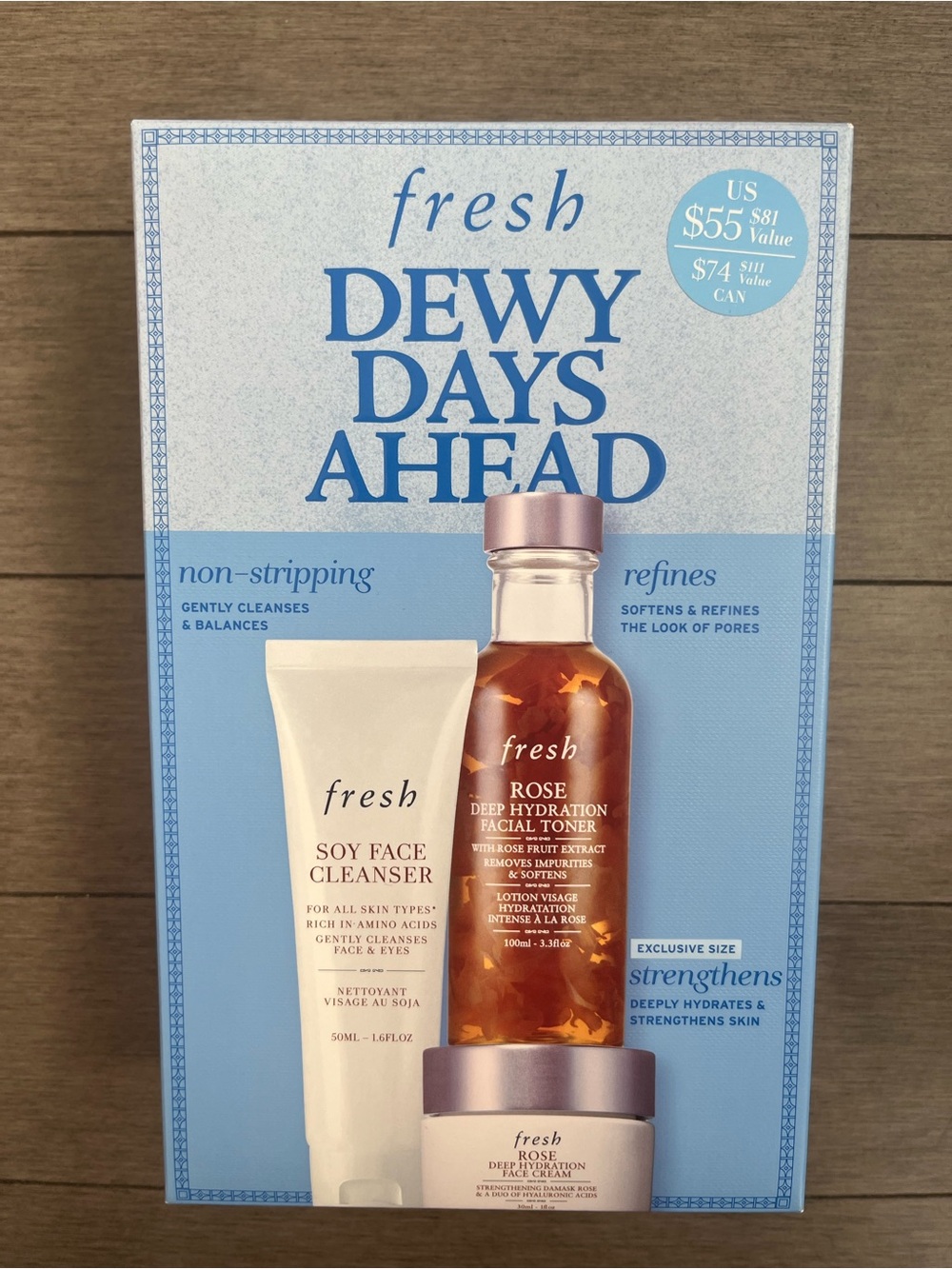 Fresh Dewy Days Ahead Skincare Trio - popular value gift set